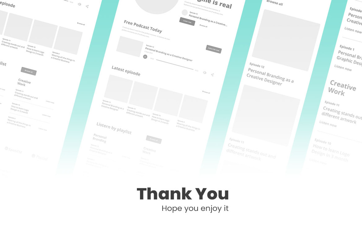 Podcast Wireframe Website, a Wireframe Template by INSPR STD (Photo 6 of 6)