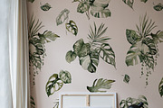 Tropacal Green-watercolor, a Decorative Illustration by AleksaArt (Thumbnail 14 of 16)
