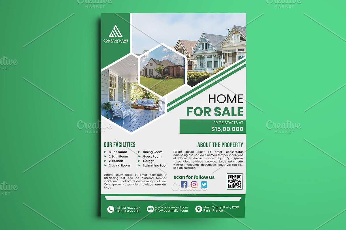 Real Estate - Creative Flyer Design, a Flyer Template by MG Graphics (Photo 2 of 6)
