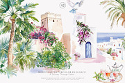 Moroccan decor watercolor clipart, a Decorative Illustration by Patishop Art (Thumbnail 7 of 12)