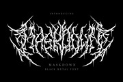 Maskdown | Black Metal Font Vol. 1, a Blackletter Font by Madhaline Studio (Thumbnail 1 of 9)