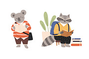 Back to school animals set, an Animal Illustration by Good Studio (Thumbnail 3 of 8)