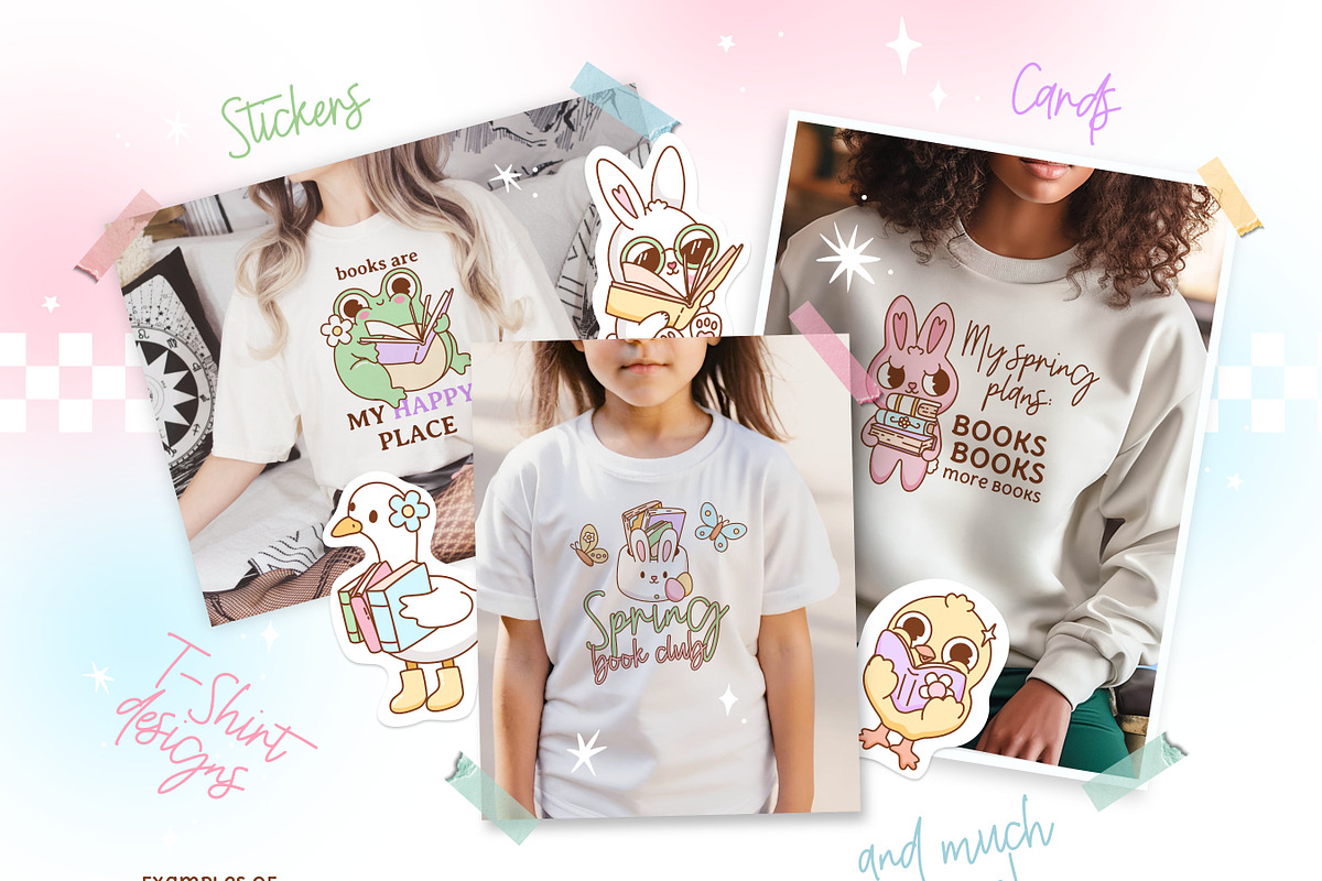 Spring Bookish Clipart Bundle, a Seasonal Illustration by Huxmay (Photo 6 of 7)