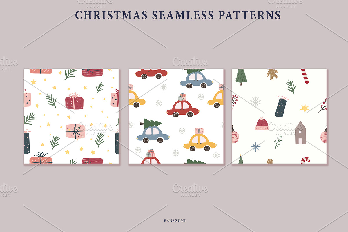Christmas Winter Abstract Vol.4, a Decorative Illustration by Hanazumi (Photo 3 of 17)