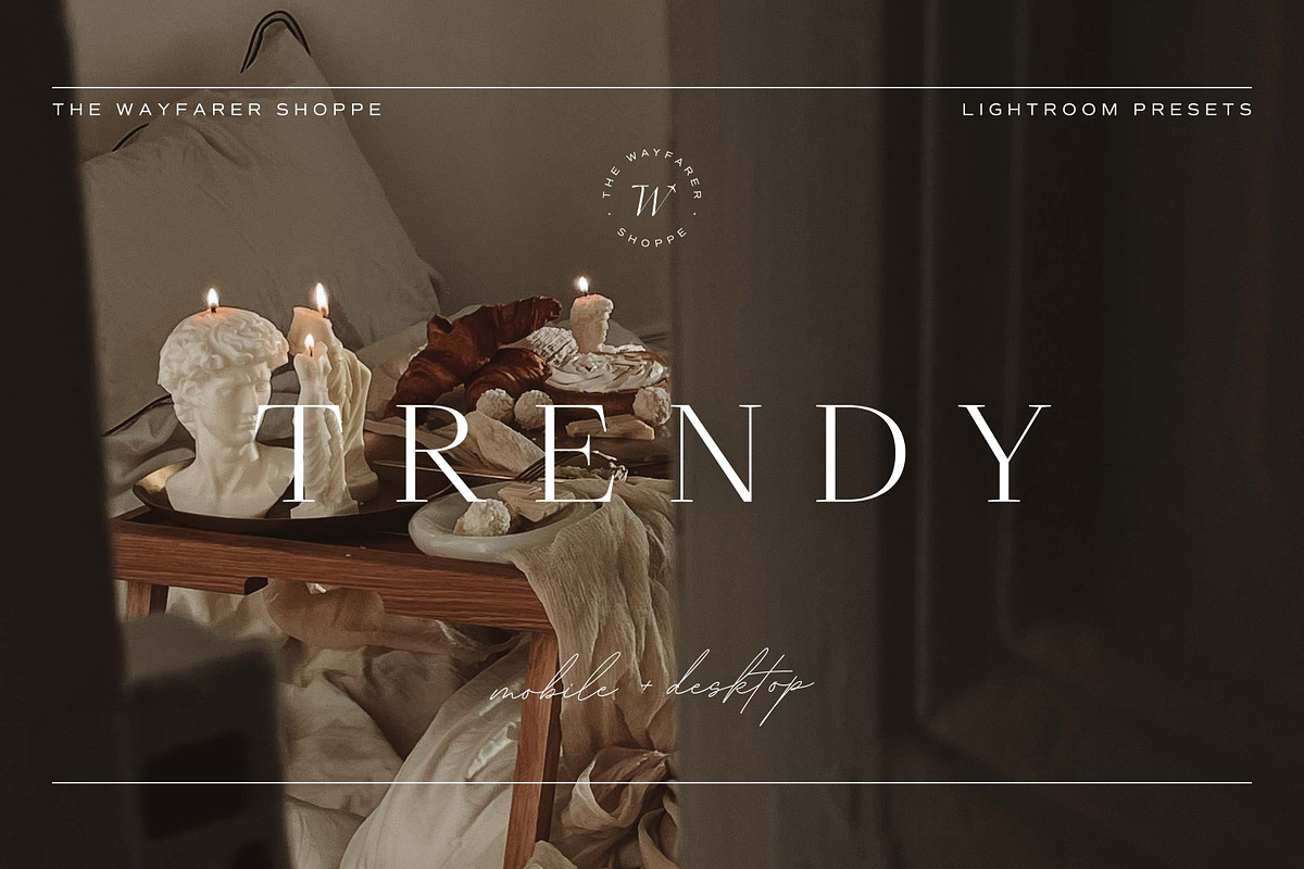5 Trendy Blogger Lightroom Presets, a Preset Add-On by TheWayfarerShoppe (Photo 1 of 17)