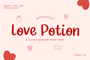 Love Potion Handwriting Font, a Handwritten Font by Suntype | Sunshine Std (Thumbnail 1 of 9)
