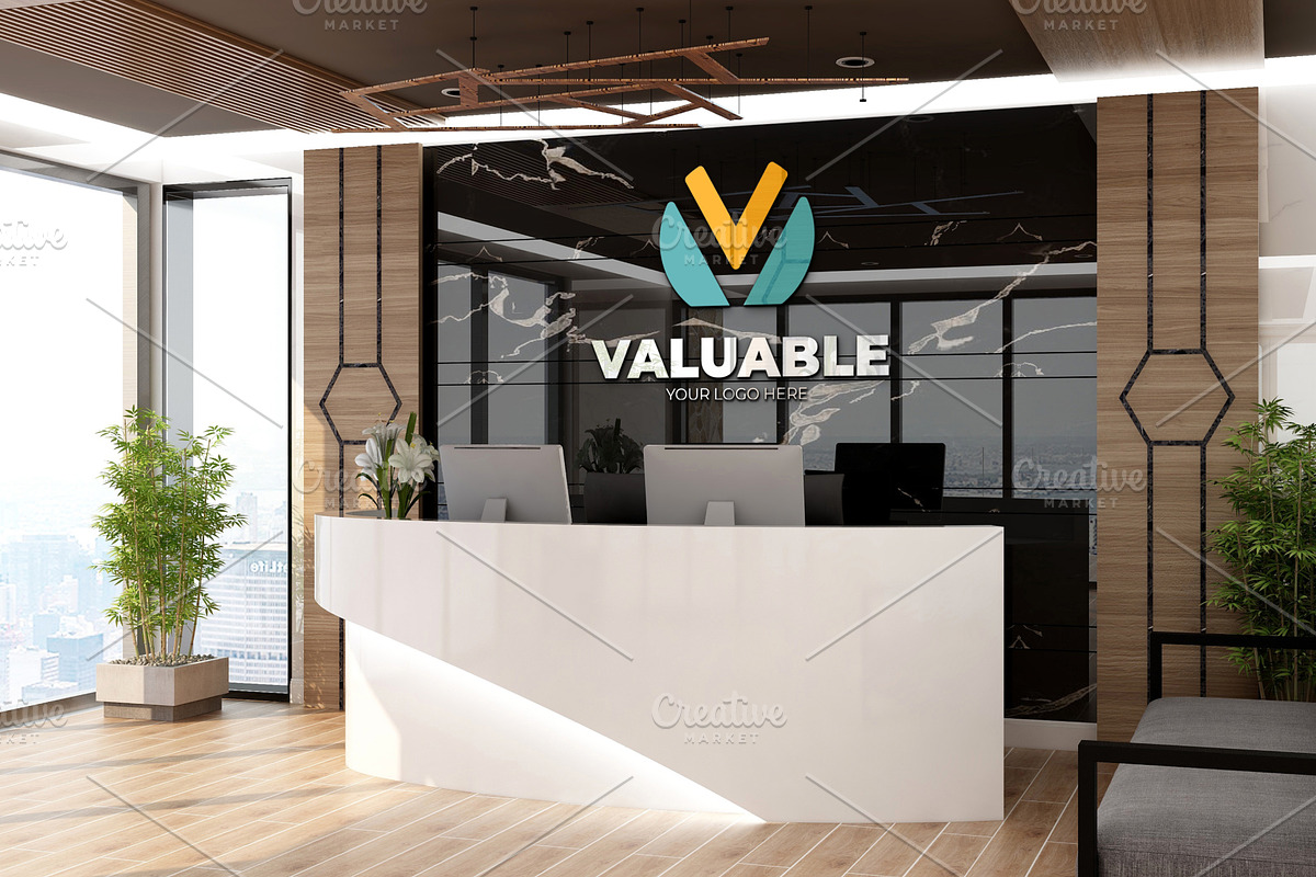 Office Receptionist Room Mockups, a Product Mockup by Ayy (Photo 6 of 10)