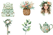 Watercolor Sage Green Boho Life Clip, an Illustration by Designking (Thumbnail 3 of 5)