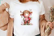 Whimsical Easter Highland Cow Clipar, an Illustration by CreationArt (Thumbnail 2 of 7)