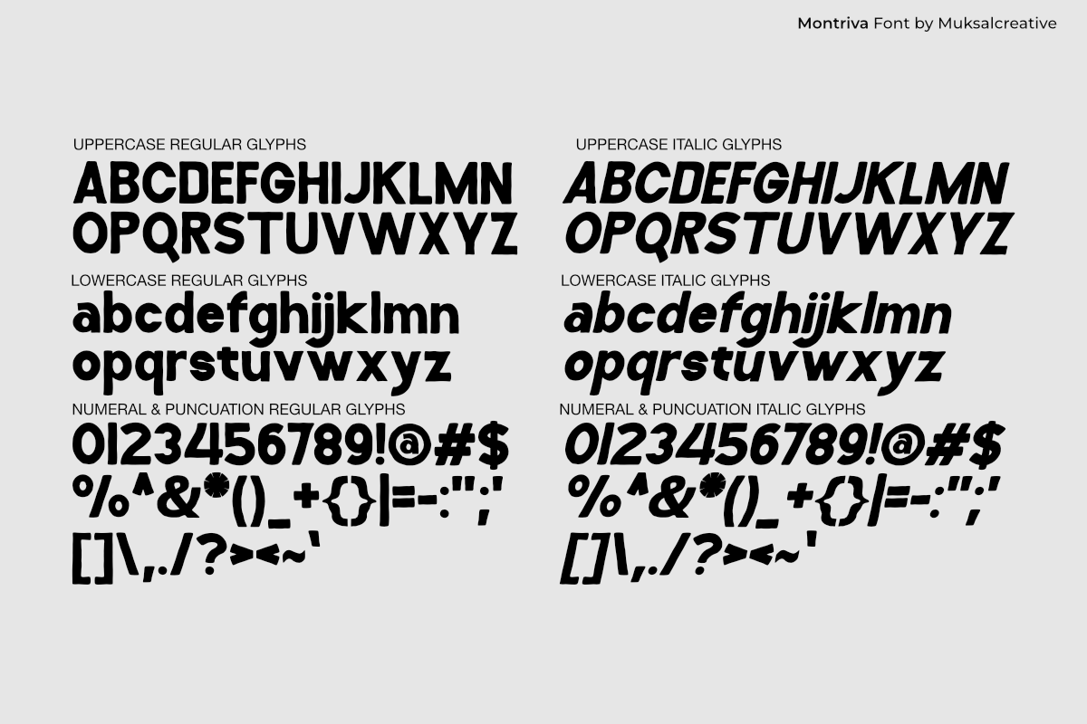 Montriva is a bold modern typeface, a Sans Serif Font by Muksal Creative (Photo 9 of 10)