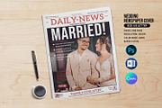 Wedding Newspaper Template, a Flyer Template by retrographix (Thumbnail 1 of 5)
