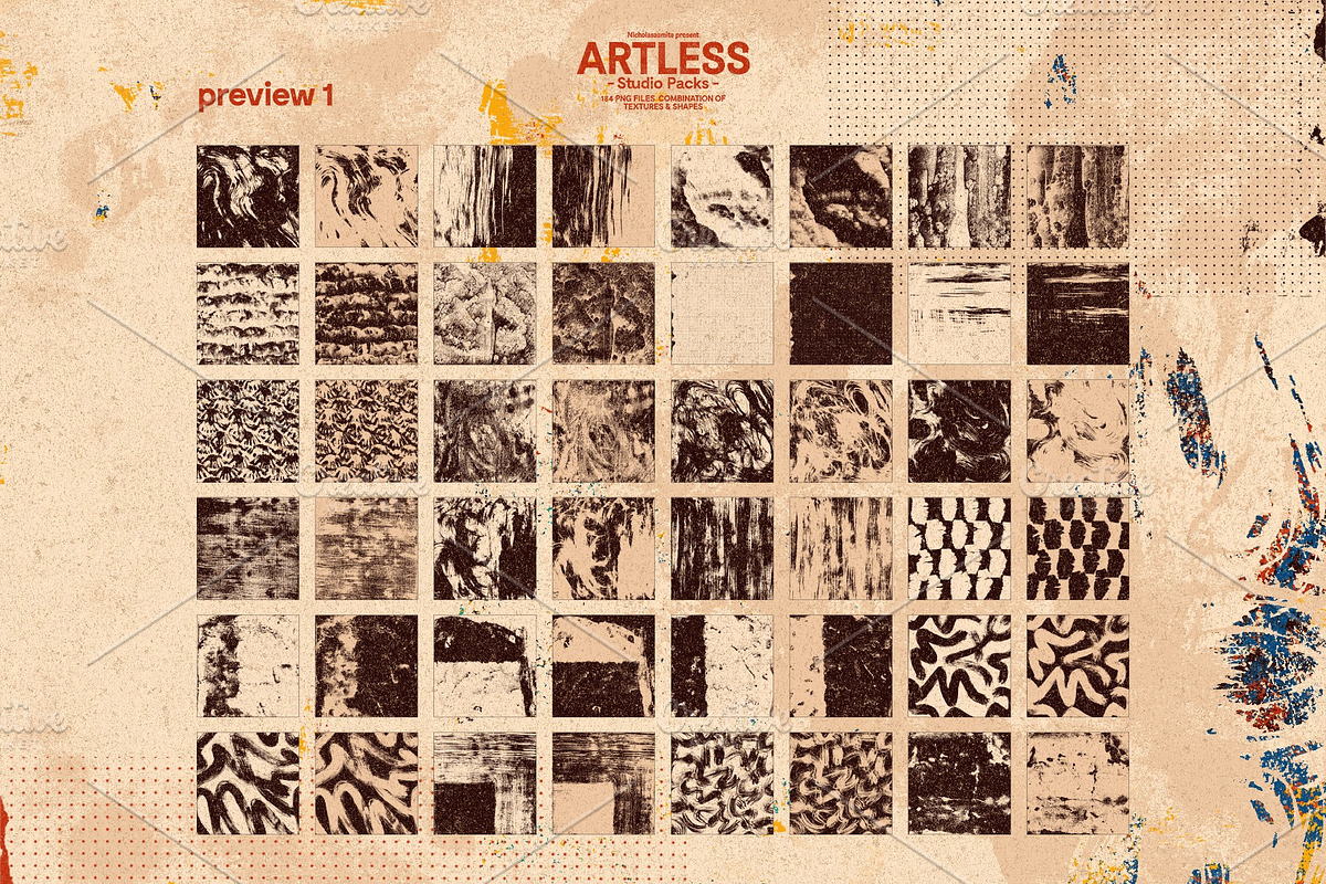 Artless Studio Packs, a Pattern Graphic by nicholasasmita (Photo 7 of 15)