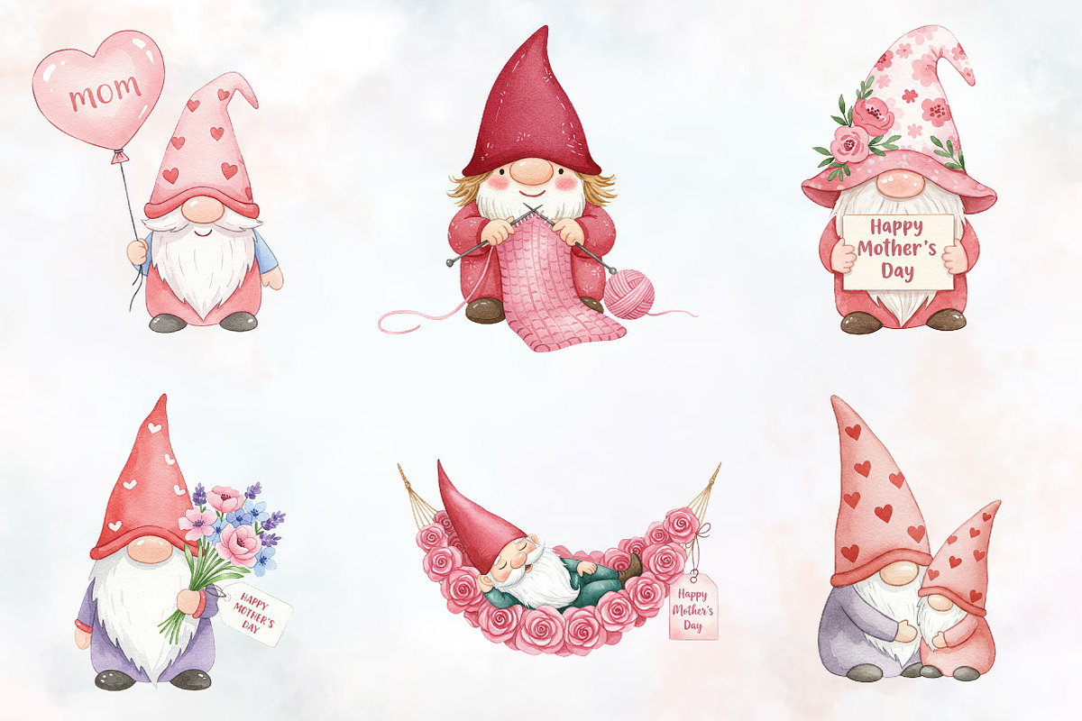 Mother's Day Gnome Sublimation Png, an Illustration by RobertsArt (Photo 6 of 7)