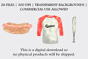 Watercolor Baseball Clipart Set, a Sport Illustration by CropUp Creative (Thumbnail 4 of 4)