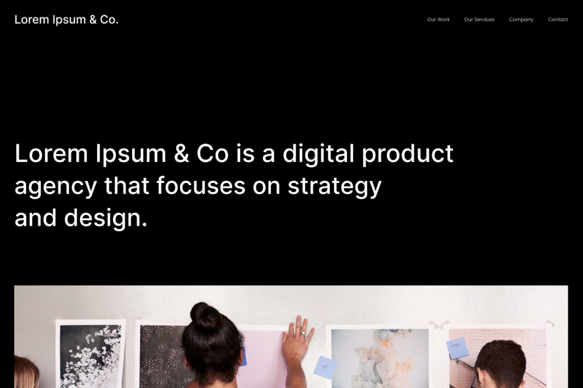Figma Agency Website Template, a Landing Page Template by LABSTUDIONY (Photo 1 of 2)