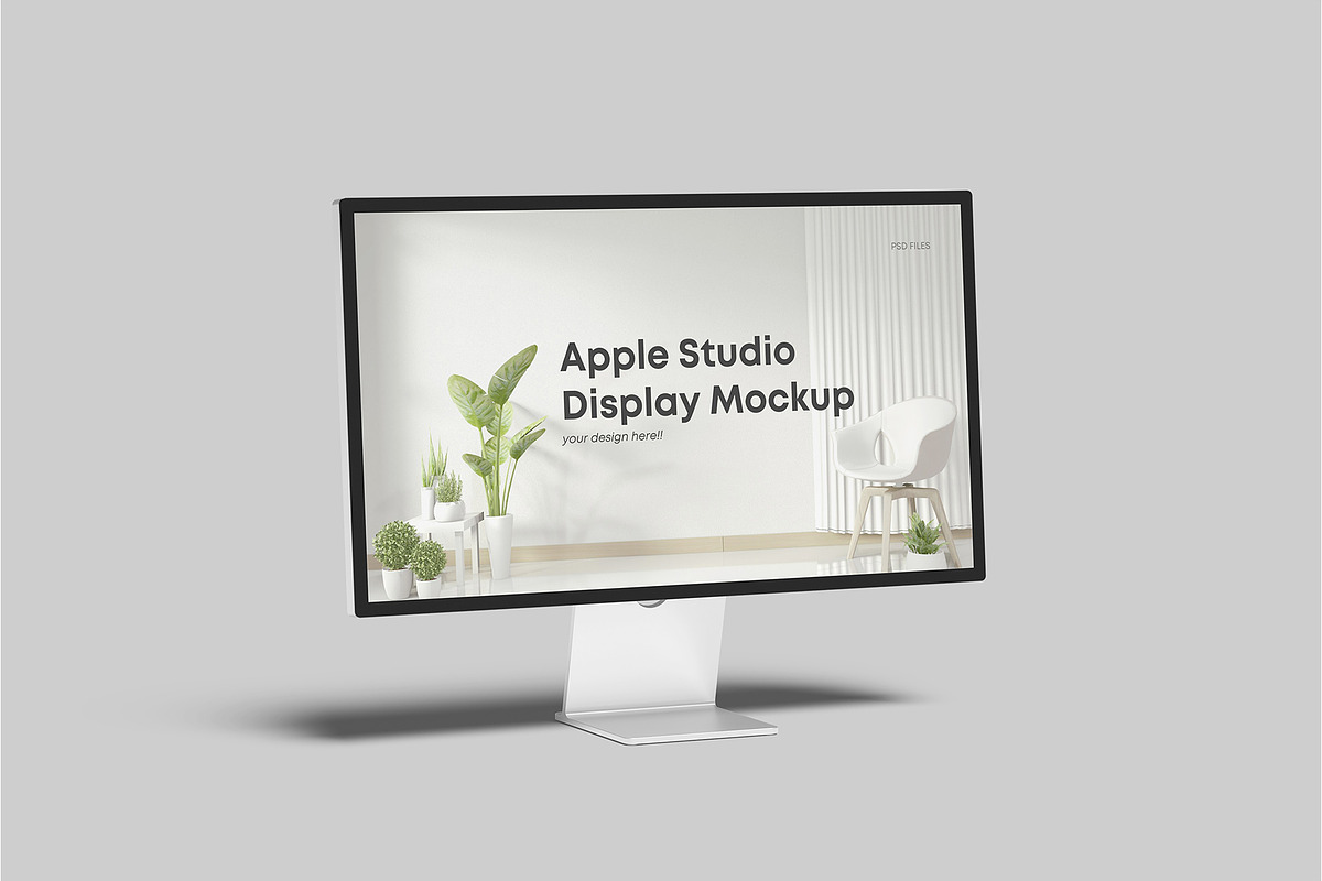 Apple Studio Display Mockup, a Mac Mockup by Graphiculon (Photo 3 of 11)