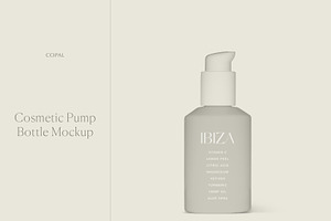 Cosmetic Pump Bottle Mockup