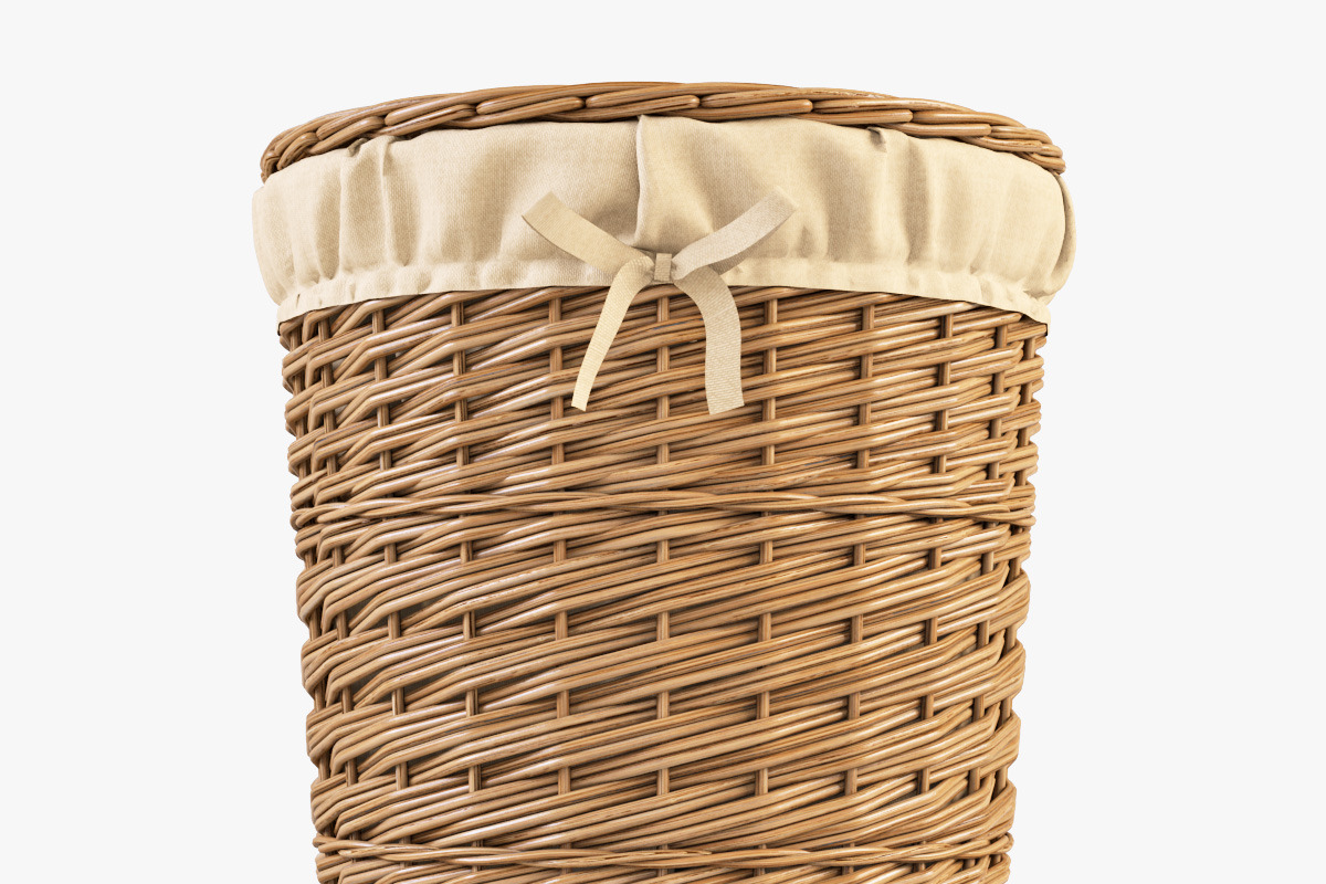 Wicker Laundry Basket 03 Natural, an Object 3D Model by Markelos (Photo 2 of 12)