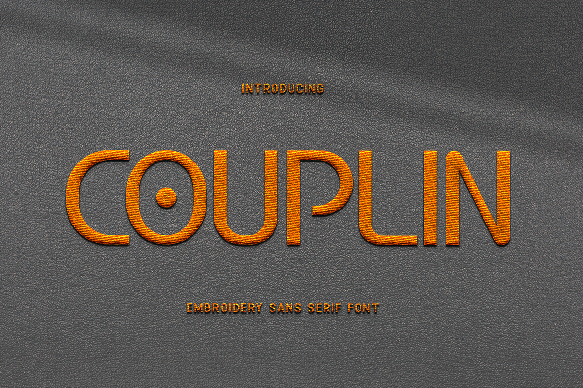 Couplin - Embroidery Sans Serif Font, a Sans Serif Font by overlaytemplates (Photo 1 of 5)