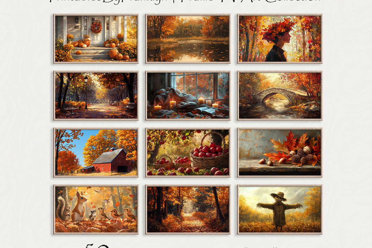 Samsung Frame TV Art Set 50 Autumn, a Wallpaper Photo by PrintablesByFranklyn (Photo 5 of 12)