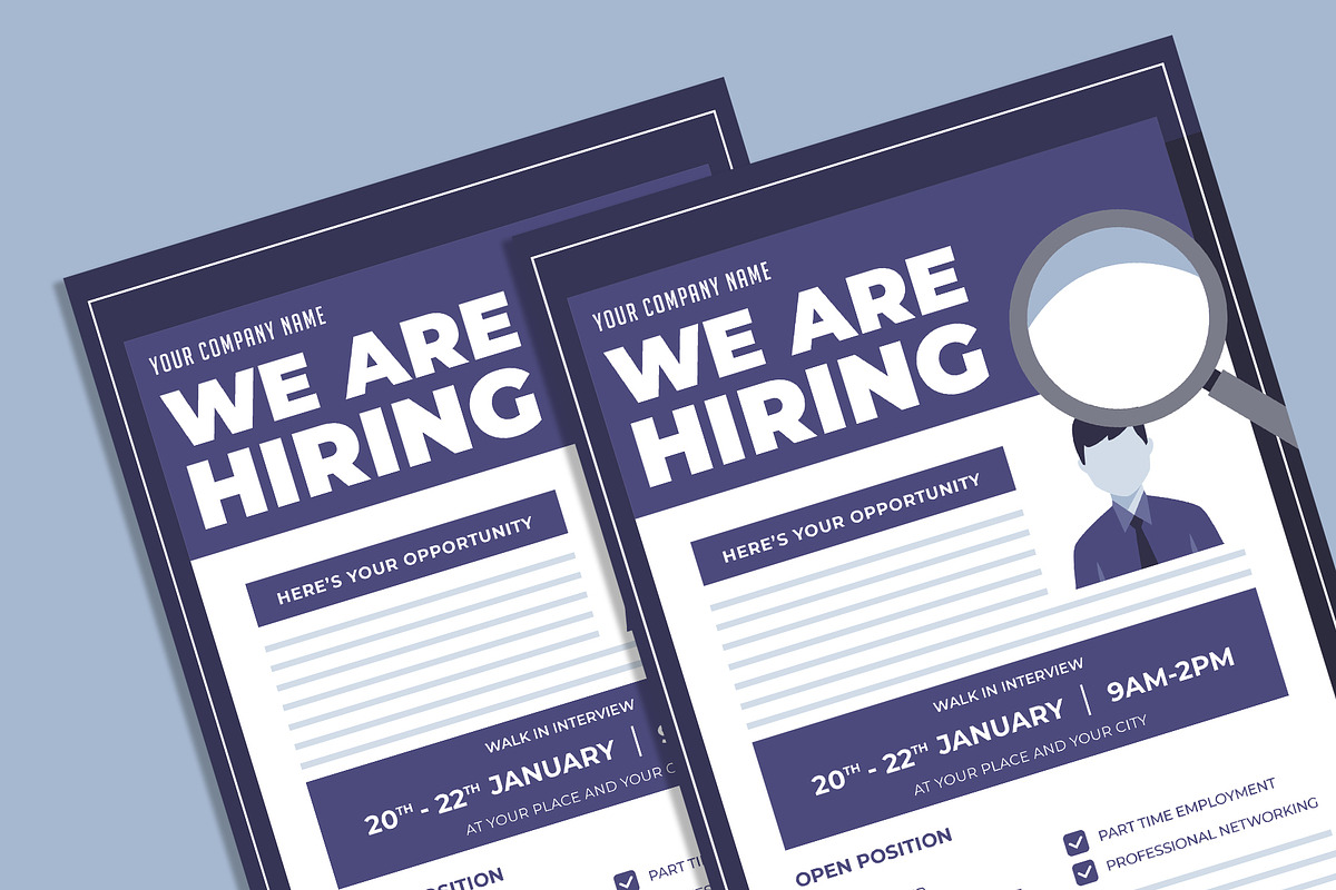 We Are Hiring flyer, a Flyer Template by AdamHasan (Photo 3 of 3)