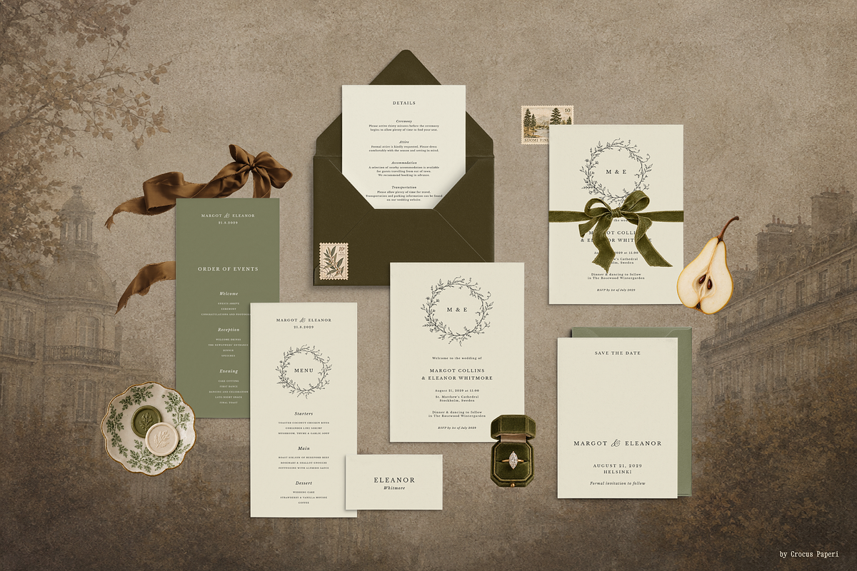 HEIRLOOM WEDDING | 48 templates, an Invitation Template by Crocus Paperi (Photo 12 of 19)