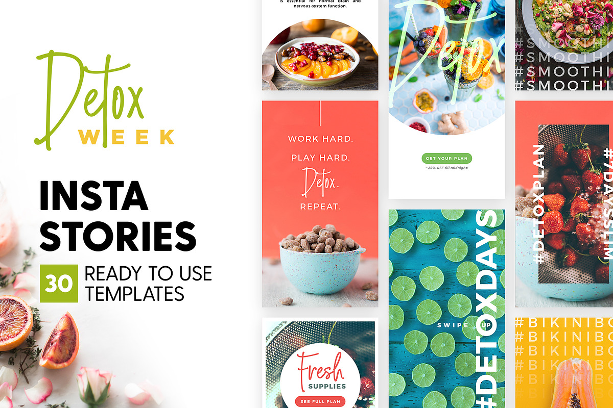 Instagram Stories - Detox Week Ed, a Social Media Template by The Wedding Shop (Photo 1 of 7)