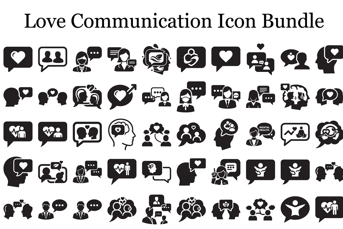 Love Communication Icon Bundle, a Graphic by musafir_fashion (Photo 1 of 12)