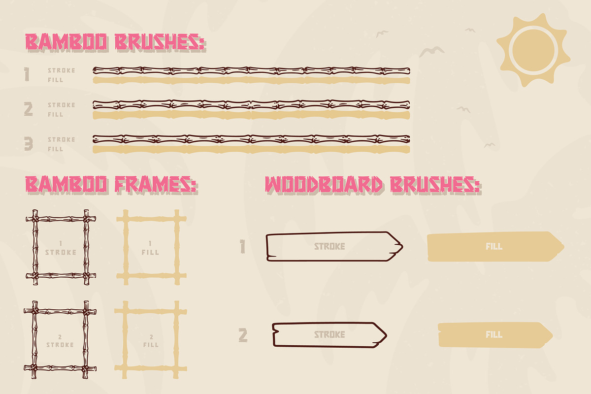 BEACHCLUB BUNDLE (FONT-BRUSH-FRAME), a Brush Add-On by ROYALCLUB (Photo 3 of 4)