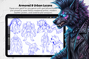Werewolf Maker Procreate Stamps, a Brush Add-On by Selentaori Studio (Thumbnail 9 of 12)