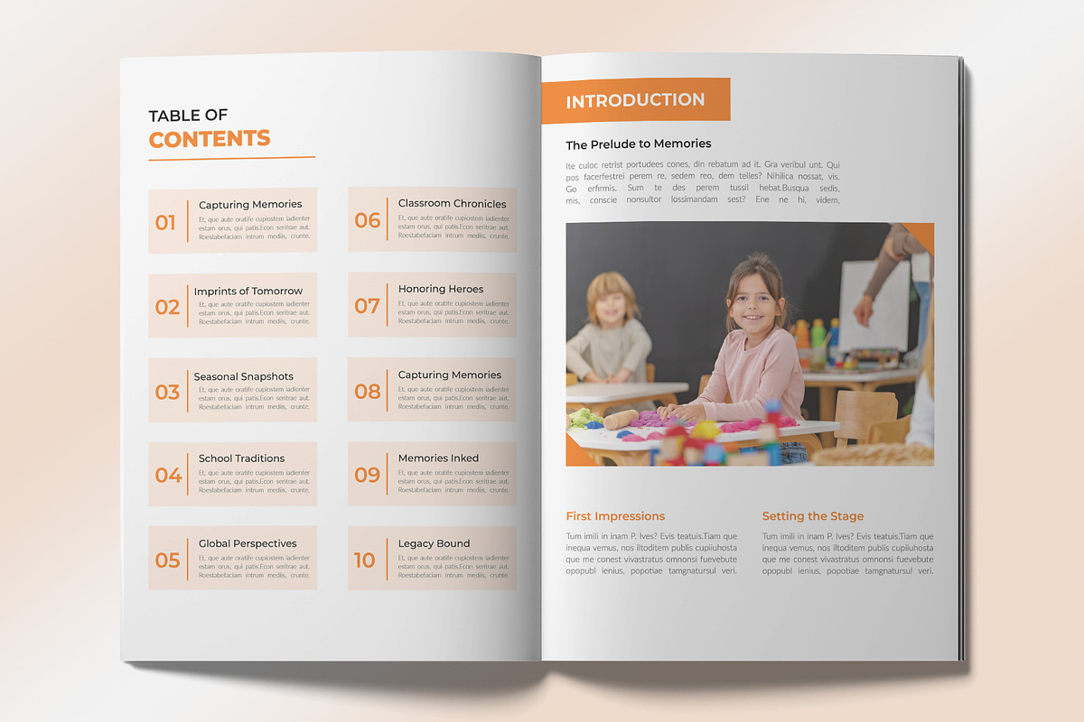 School Yearbook Photo Album, a Brochure Template by graphypix (Photo 4 of 8)