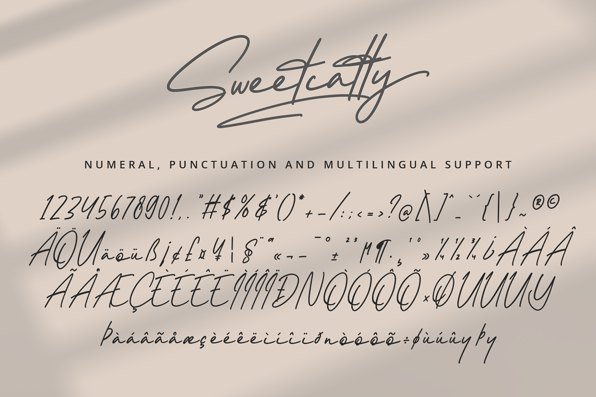 Sweetcatty - A Signature Font, a Script Font by overlaytemplates (Photo 7 of 7)