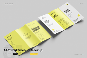 A4 Trifold Brochure Mockup, an Advertising Mockup by Toasin Studio