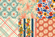 Modern Floral Seamless Digital Paper, a Texture Illustration by DreamPrint404 (Thumbnail 5 of 7)
