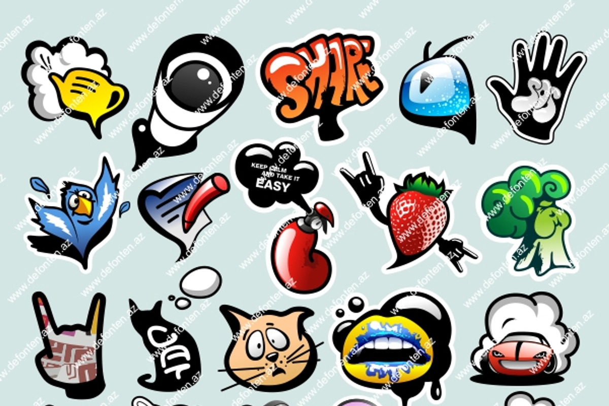Graffiti Icons, an Illustration by Defonten's Art Gallery