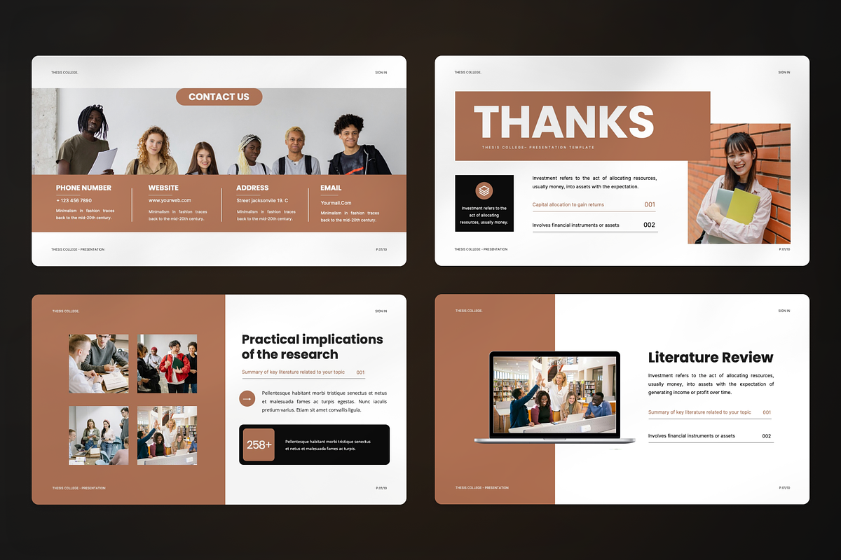 Collega Thesis Defence Google Slide, a Presentation Template by SquidPixey (Photo 4 of 7)