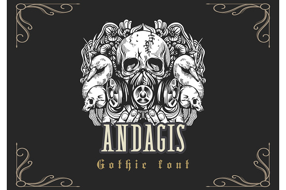 Andagis Gothic Font preview 4