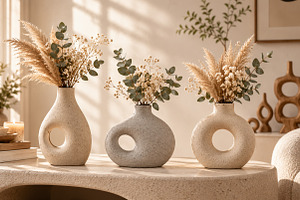 Modern Organic Sculptural Vase STL, a Scene 3D Model by Layerology