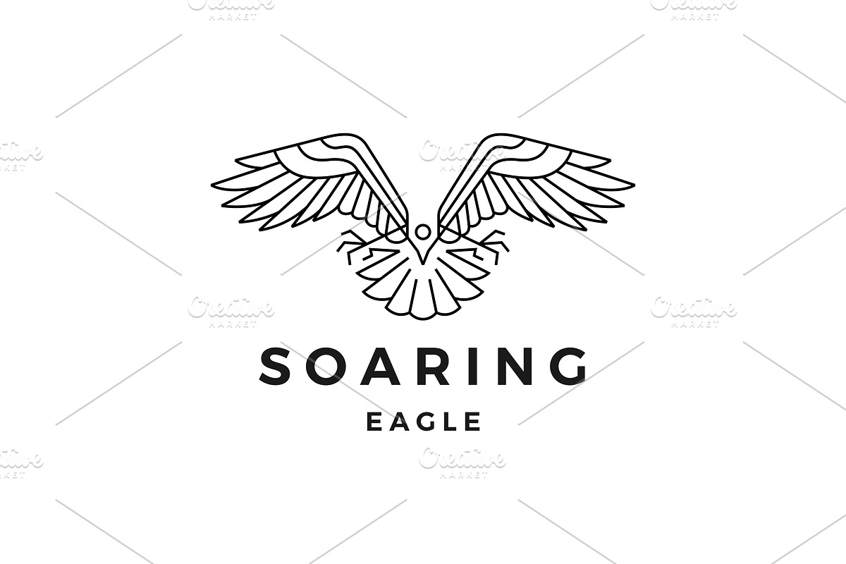 swooping eagle flying soar logo, a Branding & Logo Template by VSTRD ...
