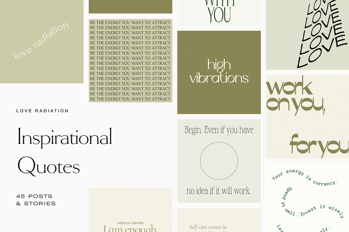 BUNDLE Instagram Quotes Templates PS, a Social Media Template by Love Radiation Studio (Photo 9 of 12)