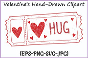Valentines Doodle Clipart SVG Bundle, a Seasonal Illustration by Gfx Expert Team (Thumbnail 14 of 15)