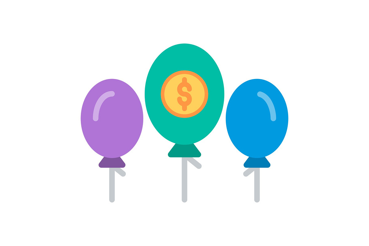Balloon Flat Icon, a Duotone Icon by Pexelpy (Photo 2 of 3)