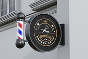 Barbershop Sign Mockup, an Advertising Mockup by Artlogs (Thumbnail 4 of 5)