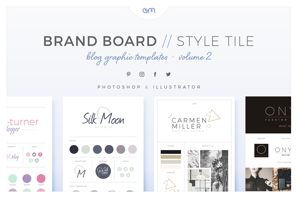 Brand Boards / Style Tiles VOL 2, a Templates & Theme by AM Studio (Photo 1 of 11)