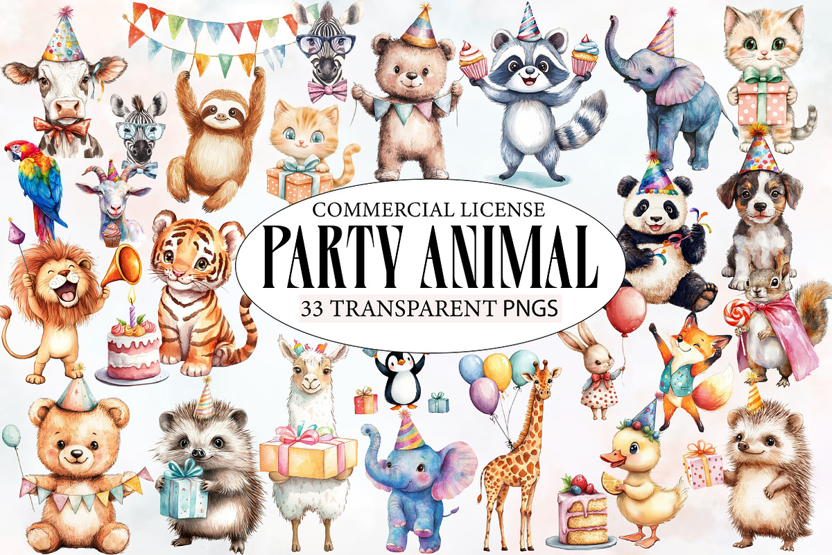 Party Animal Clipart, an Illustration by Designworld (Photo 1 of 5)
