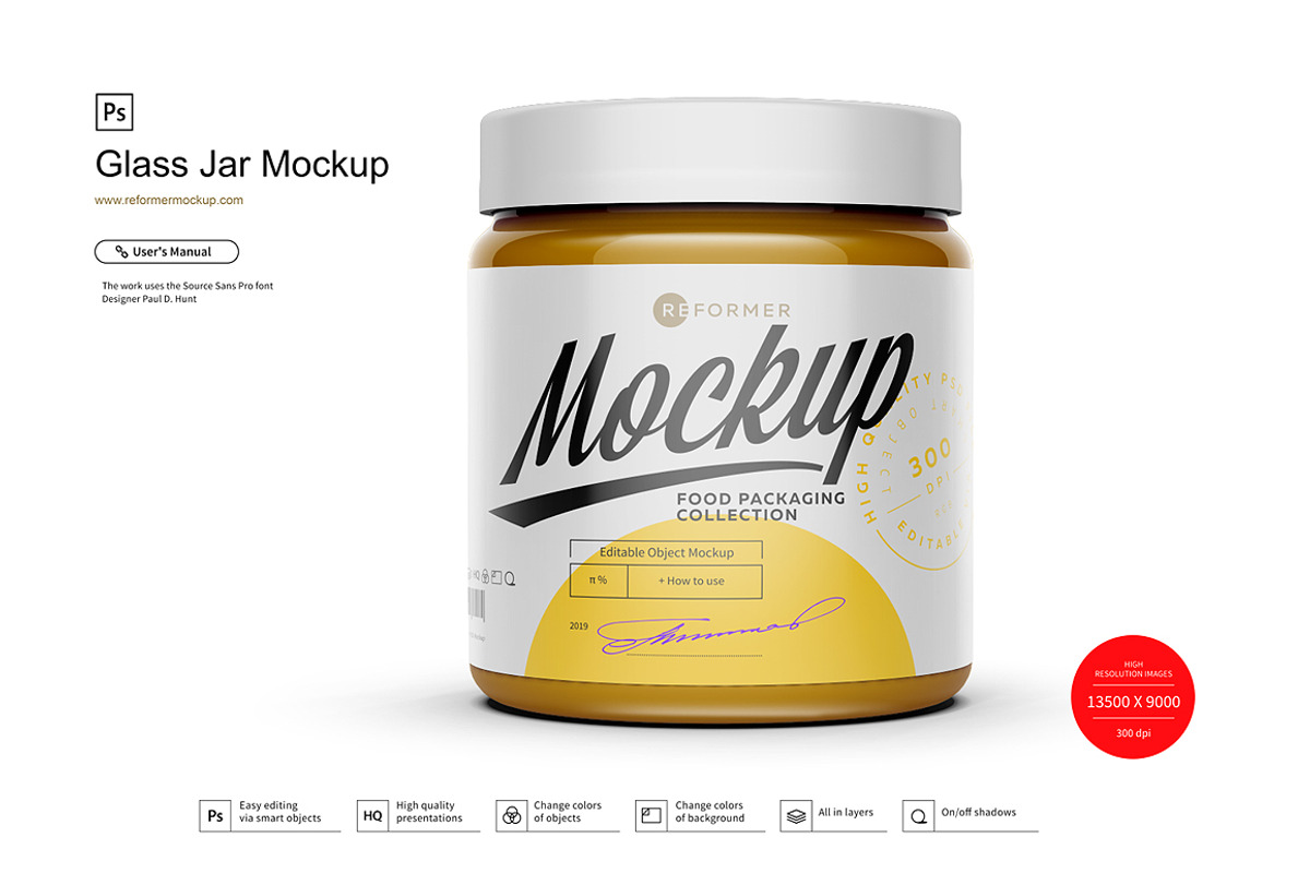 Glass Jar Mockup, a Product Mockup by Reformer Mockup (Photo 1 of 6)