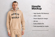 Man in a Hoodie Mockup, a Hoody Mockup by AG Mockups (Thumbnail 1 of 6)