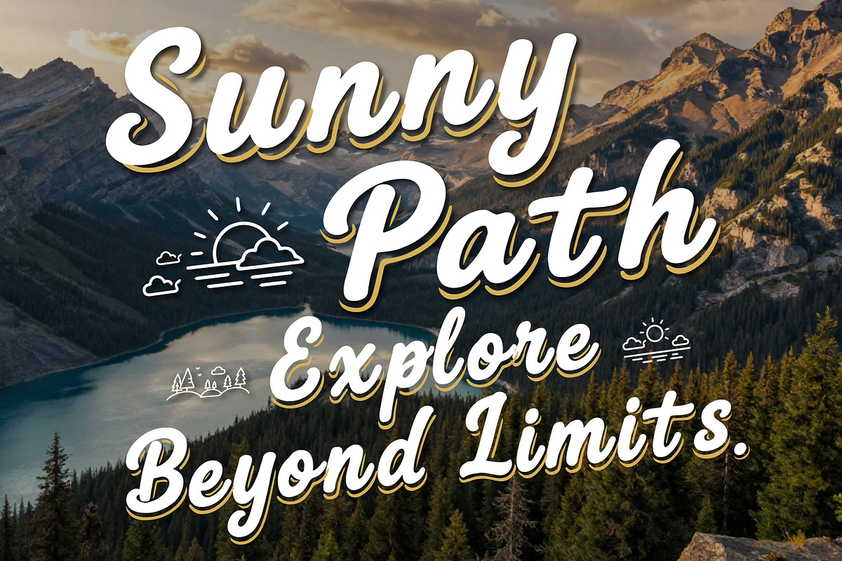 SunnyPath - Wander Freely Typeface, a Script Font by HypeWorksCo (Photo 1 of 7)