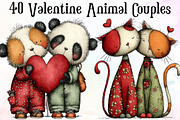 Whimsical Valentine Animal Couples C, an Illustration by Sublimation Artist (Thumbnail 1 of 6)