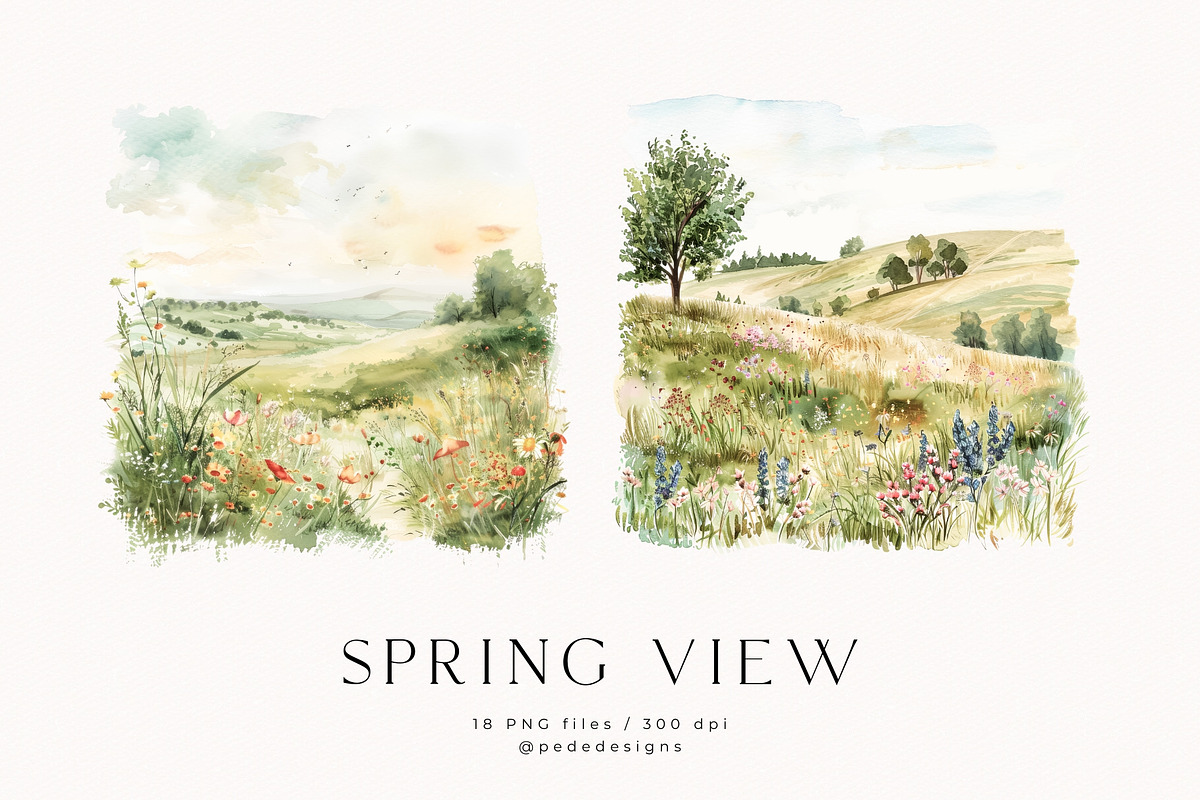 Spring View, a Seasonal Illustration by PeDe Designs (Photo 2 of 10)